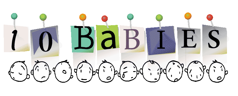 10 Babies 씹새끼 Pinned Paper Concept Illustration