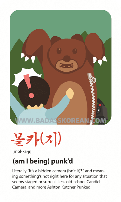 몰카지 illustrated Korean slang card